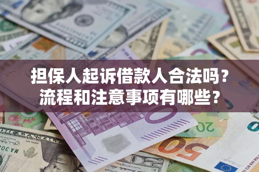 武汉担保人起诉借款人合法吗？流程和注意事项有哪些？