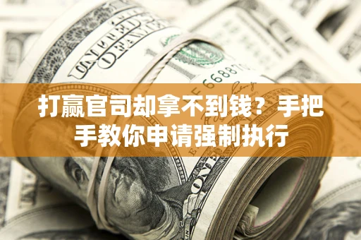武汉打赢官司却拿不到钱？手把手教你申请强制执行