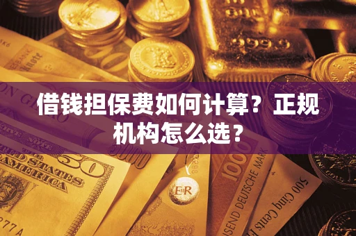 武汉借钱担保费如何计算？正规机构怎么选？