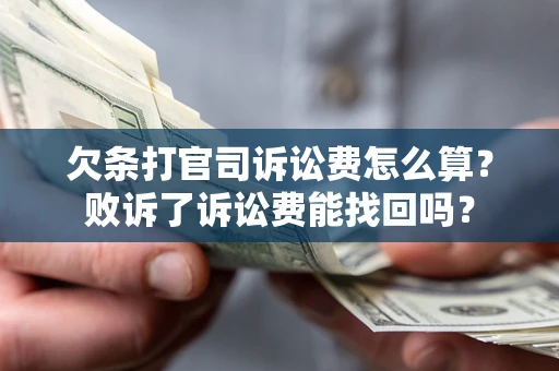 武汉欠条打官司诉讼费怎么算？败诉了诉讼费能找回吗？