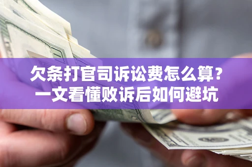 武汉欠条打官司诉讼费怎么算？一文看懂败诉后如何避坑