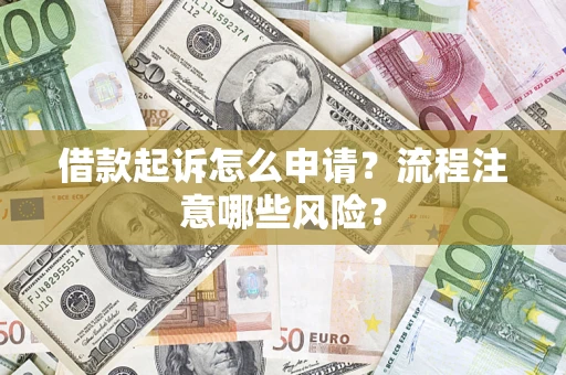 武汉借款起诉怎么申请？流程注意哪些风险？