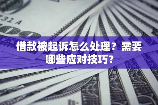 武汉借款被起诉怎么处理？需要哪些应对技巧？
