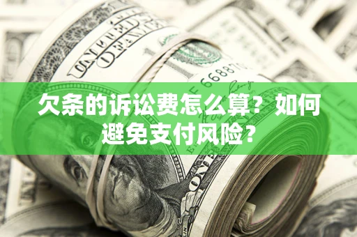 武汉欠条的诉讼费怎么算？如何避免支付风险？
