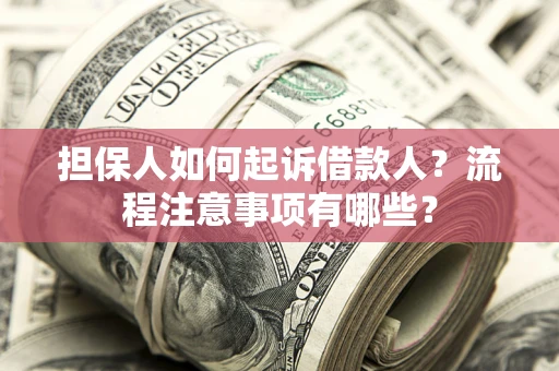 武汉担保人如何起诉借款人？流程注意事项有哪些？